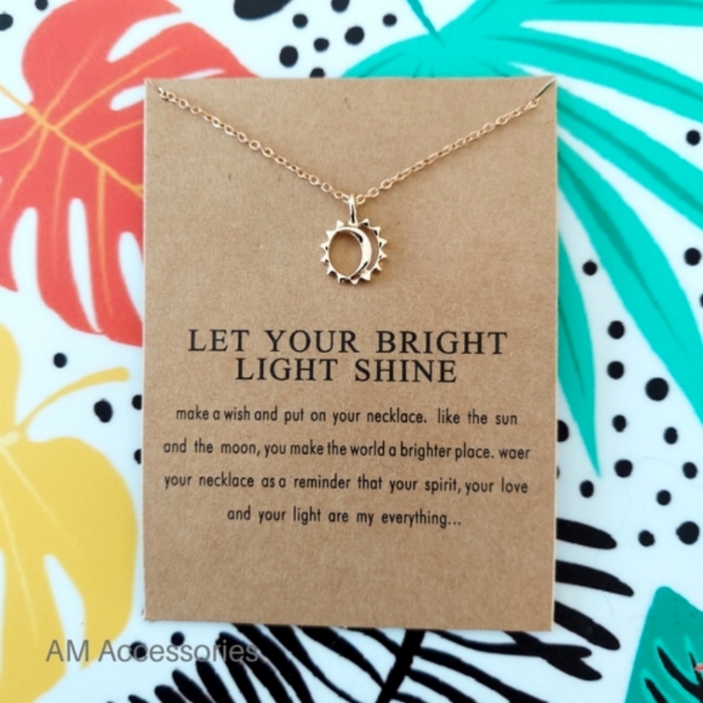 Make A Wish Intention Necklace - Let Your Bright Light Shine